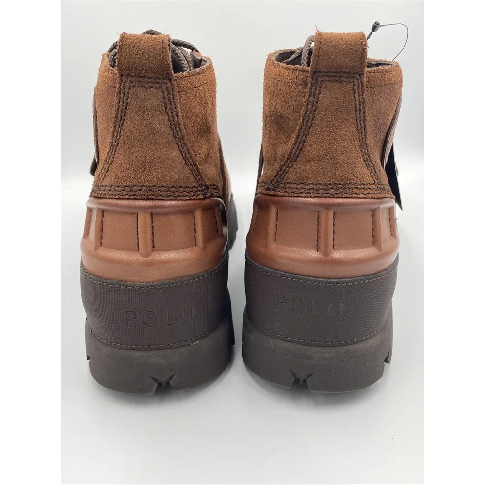 Polo Ralph Lauren Oslo Low buckle waterproof leather boots brown Men's size 11.5